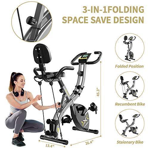 pooboo Folding Magnetic Exercise Bike - JOY2ESpree