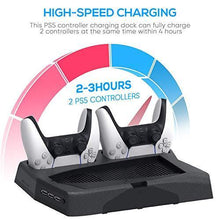 
                        
                          Muat gambar ke penampil Galeri, Vertical Stand for Playstation 5 with Cooling Fan Charging Station - JOY2ESpree
                        
                      