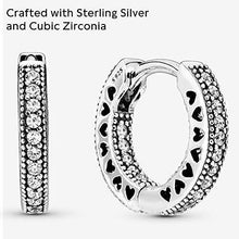 
                        
                          將圖片載入圖庫檢視器 Pandora Jewelry Pave Heart Hoop Cubic Zirconia Earrings in Sterling Silver (2.5mm) - JOY2ESpree
                        
                      