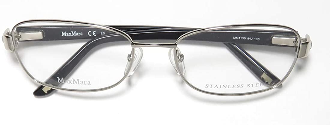 Max Mara 1130 Womens Oval Crystals Spring Hinges Designer Beautiful Eyeglasses/Eyeglass Frame