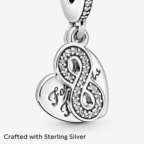 Pandora Jewelry Forever Friends Heart Dangle Cubic Zirconia Charm in Sterling Silver - JOY2ESpree