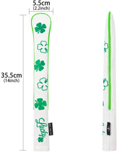 
                        
                          Load image into Gallery viewer, Golf Alignment Stick Covers Lucky Clover Holds 2 Sticks Leather Elegant Stick Holder Golf Club Protector - JOY2ESpree
                        
                      