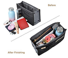 
                        
                          Load image into Gallery viewer, Vercord Purse Organizer Insert for Handbags Bag Organizers Inside Tote Pocketbook Women Nurse Nylon 13 Pockets Black Medium
                        
                      