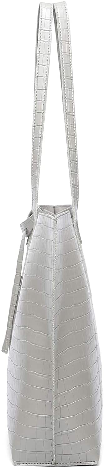 Women's Soft Faux Leather Tote Shoulder Bag from Dreubea, Big Capacity Tassel Handbag