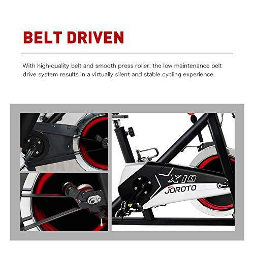 JOROTO Belt Drive Exercise Bike - Indoor Cycling Bike Stationary Cycle for Home Gym Workout ( Model: updated X1S ) - JOY2ESpree