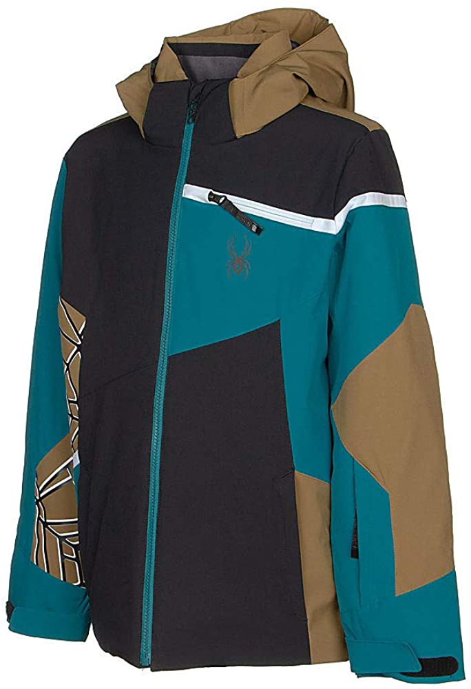 Spyder Boy’s Challenger Ski Jacket – Kids Full Zip Hooded Winter Coat