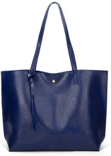 
                        
                          將圖片載入圖庫檢視器 Women's Soft Faux Leather Tote Shoulder Bag from Dreubea, Big Capacity Tassel Handbag
                        
                      