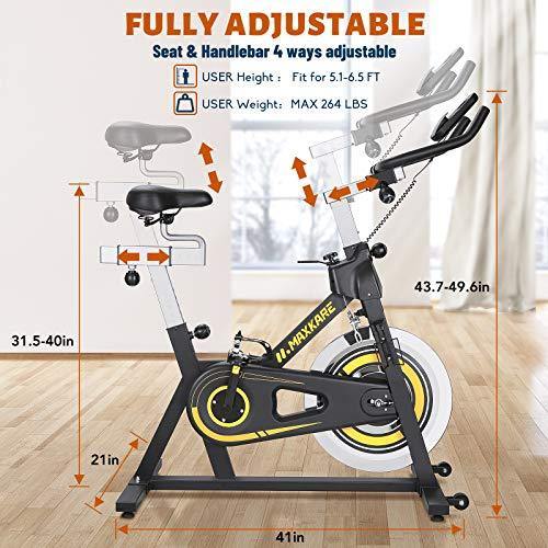 MaxKare Indoor Cycling Bike - Stationary Exercise Bike with LCD Monitor - JOY2ESpree