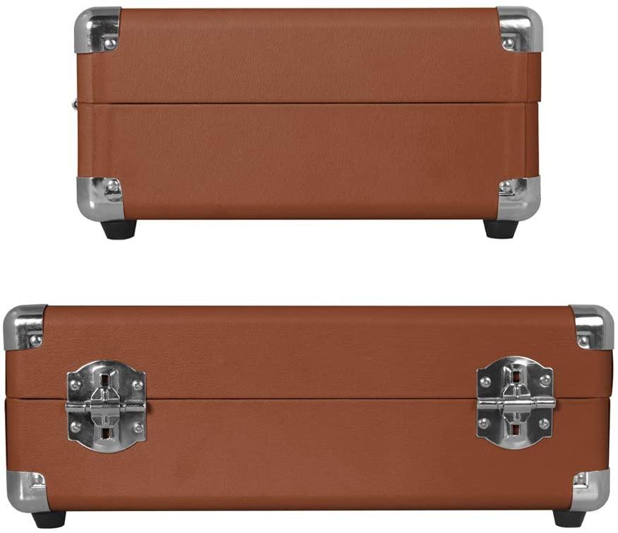 LP&No.1 Portable Suitcase Turntable with Stereo Speaker,3 Speeds Belt-Drive Vinyl Record Player Black - JOY2ESpree