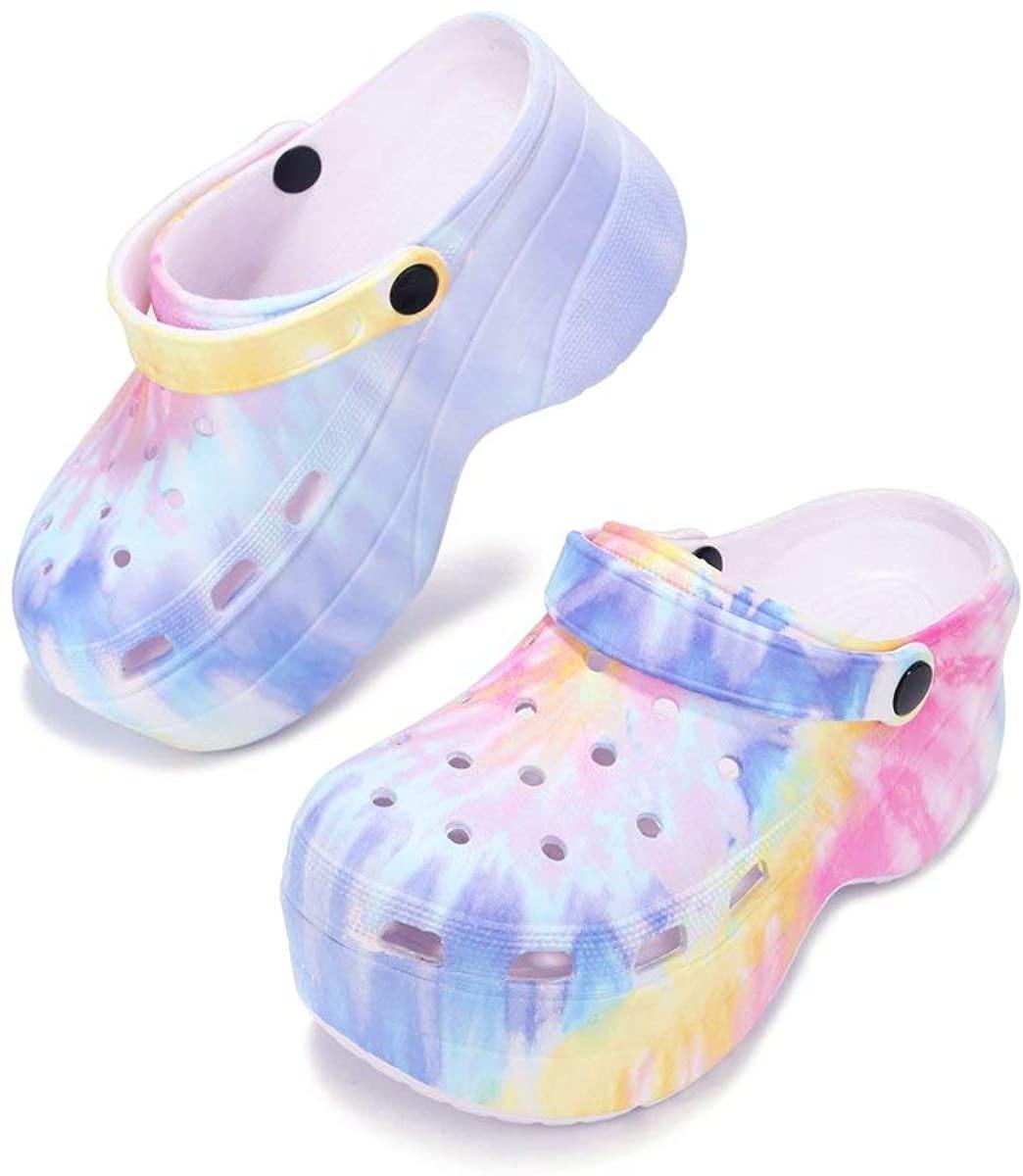 Cape Robbin Gardener Platform Clogs Slippers for Women, Women’s Fashion Comfortable Slip On Slides Shoes