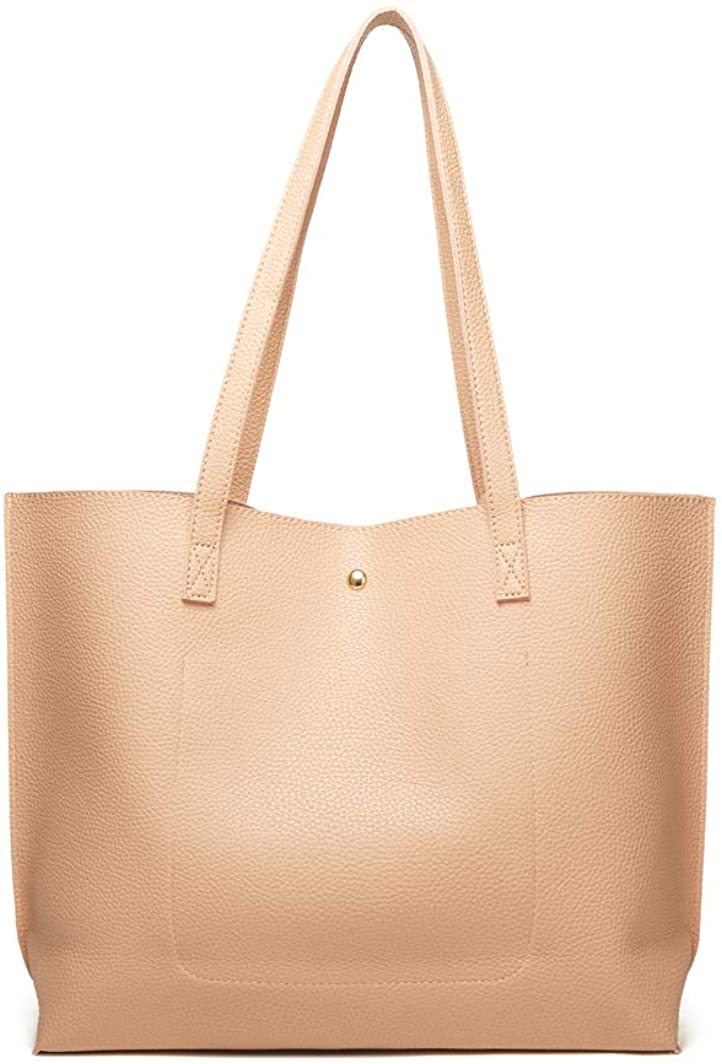 Women's Soft Faux Leather Tote Shoulder Bag from Dreubea, Big Capacity Tassel Handbag