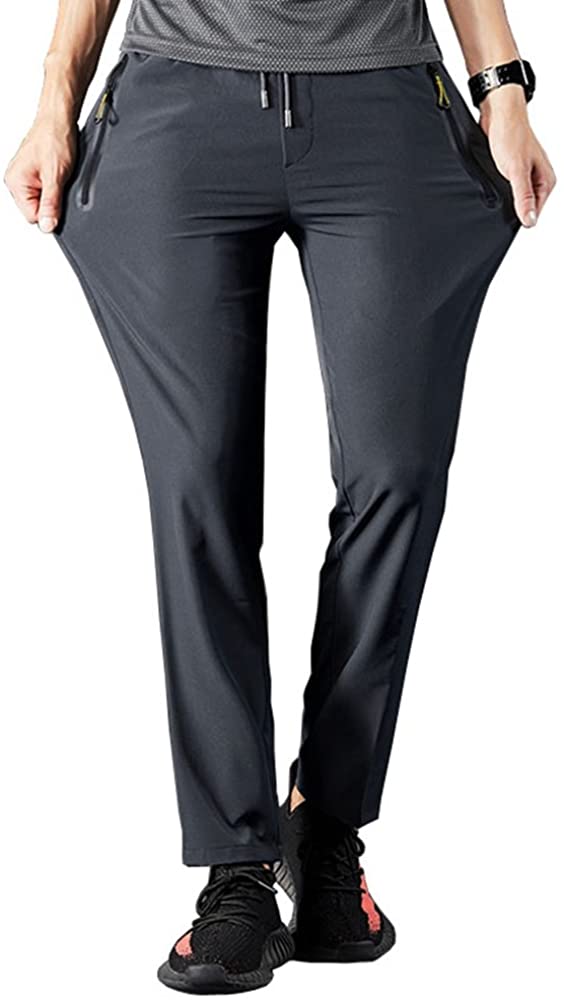 Rdruko Men's Jogger Casual Pants Lightweight Breathable Quick Dry Hiking Running Outdoor Sports Pants