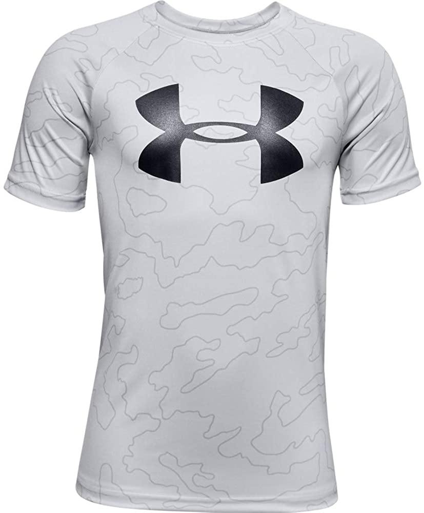 Under Armour Boys' Tech Big Logo Printed Short Sleeve Gym T-Shirt