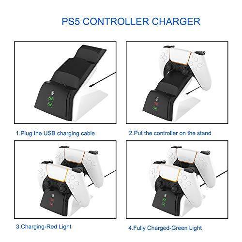 PS5 Controller Super Fast Charger Station(within 1.5hour),with 5V/2A power source,LED Indicator,for Playstation 5. - JOY2ESpree