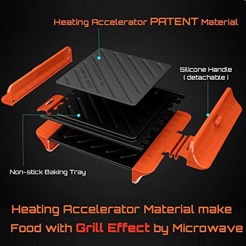 Microwave Sandwich Maker | Panini Press Sandwich Maker | Microwave Grill Tray Crisper | Grill Fast and Dishwasher Safe - JOY2ESpree