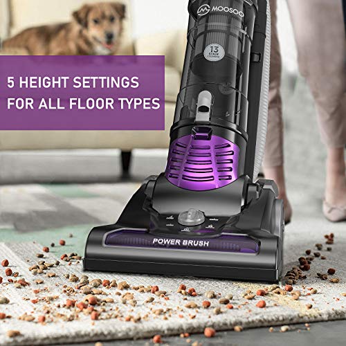 MOOSOO Powerful Pet Upright Vacuum Cleaner, 1400W Powerful Suction and HEPA Media Filtration - JOY2ESpree