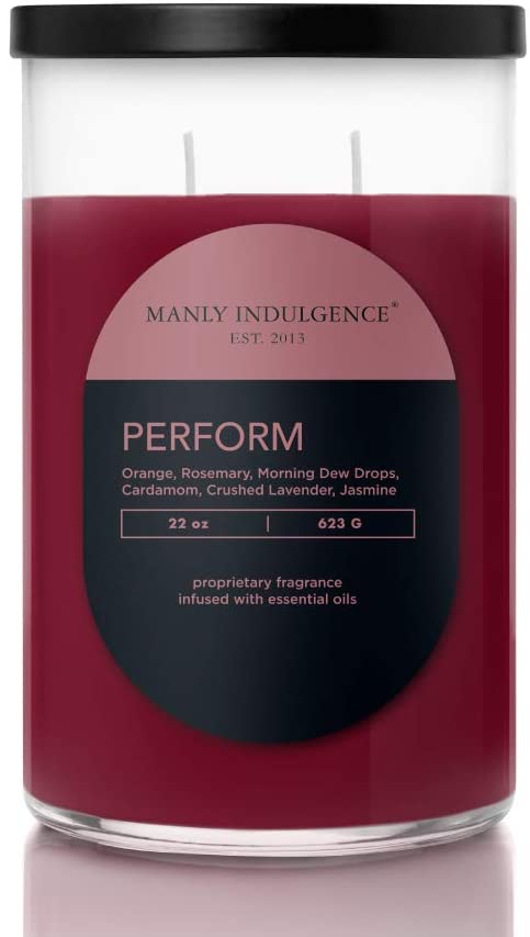 Manly Indulgence Sea Salt & Ginger Scented Jar Candle, 15 Oz, White