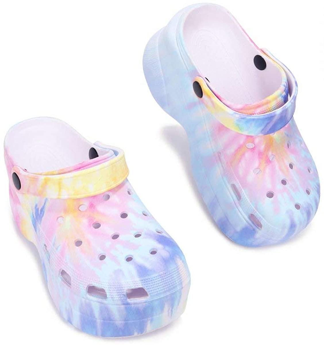 Cape Robbin Gardener Platform Clogs Slippers for Women, Women’s Fashion Comfortable Slip On Slides Shoes