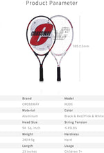 
                        
                          Load image into Gallery viewer, Crossway Sports 23" 25" Junior Tennis Racket 23 Inch 25 Inch Racquet Prestrung Aluminum w/ Youth Foam Training Ball - JOY2ESpree
                        
                      