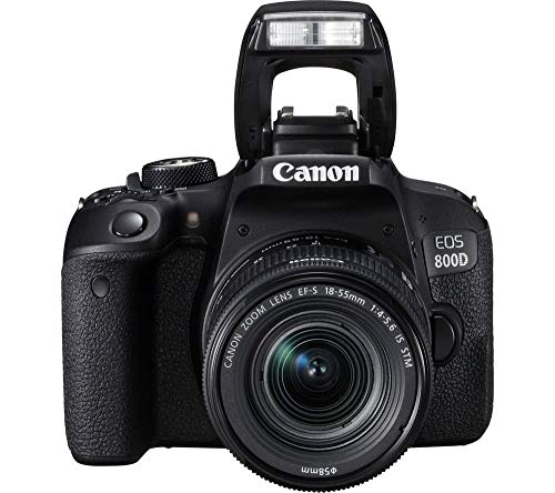 Canon EOS 800D/Rebel T7i Digital SLR Camera with 18-55 is STM Lens Black + 16GB Memory Card
