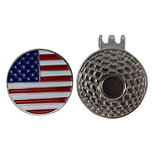 DA VINCI Magnetic Golf Hat Clip with 1 Inch Embossed Patriotic Metal Golf Ball Marker - JOY2ESpree