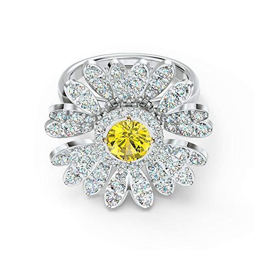 Swarovski Eternal Flower Ring Movable Yellow Rhodium Plated - JOY2ESpree