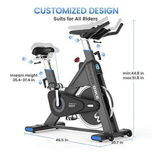 
                        
                          將圖片載入圖庫檢視器 pooboo Exercise Bike Belt Driven Indoor Cycling Bike Commercial Standard Stationary Bike with 44lbs Flywheel for Professional Cardio Workout - JOY2ESpree
                        
                      