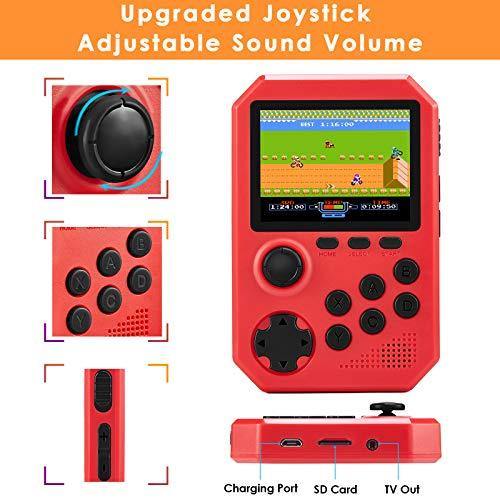 Handheld Game Console with Joystick for Kids Adults, Retro Video Game Player w/ 800 Classic FC Games 3.0 inch Color Screen - JOY2ESpree