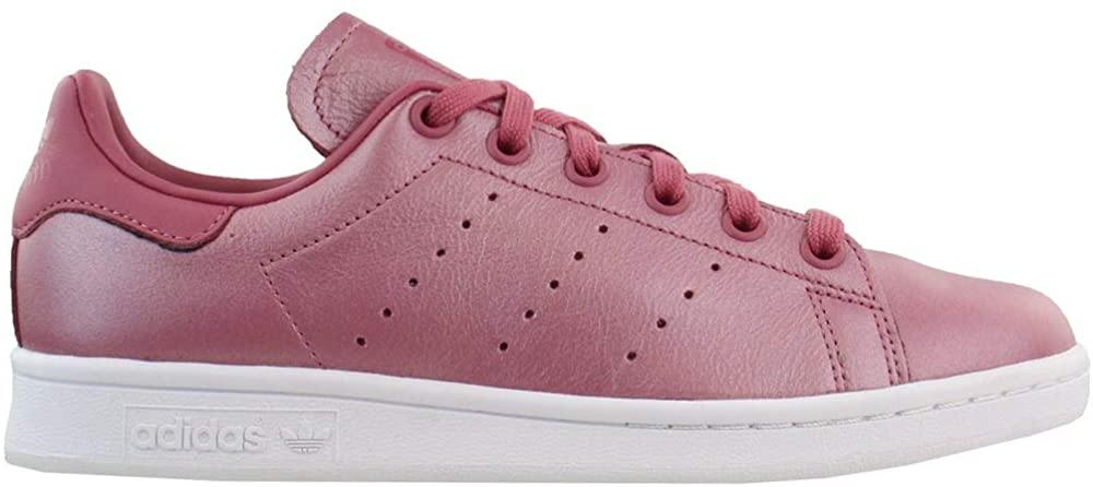 adidas Womens Stan Smith Lace Up Sneakers Shoes Casual - Burgundy - JOY2ESpree