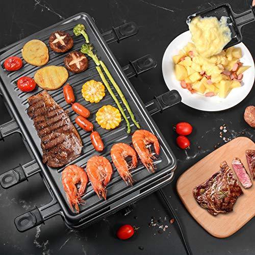 AONI Raclette Table Grill, Electric Korean BBQ Grill Indoor Cheese Raclette for 8 Person - JOY2ESpree