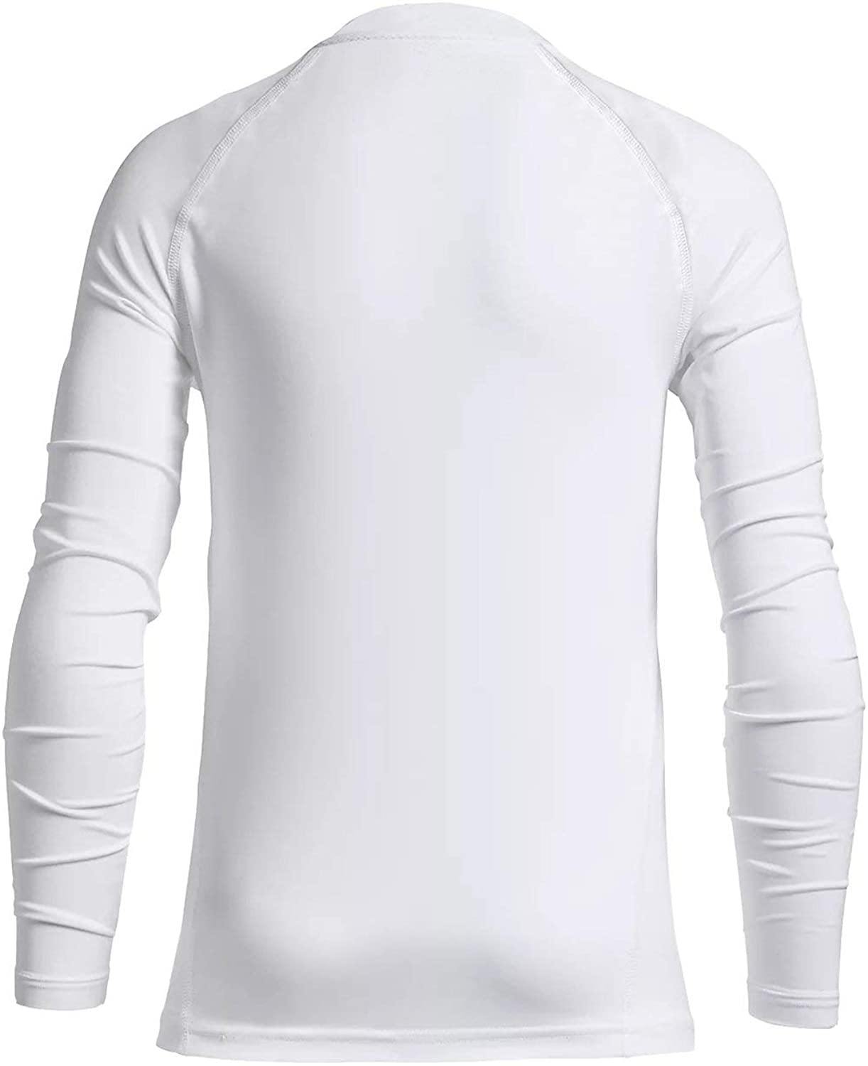 BALEAF Youth Boys'/Girls' Thermal Compression Sports Shirts Long Sleeve Fleece Base Layer Crew Neck