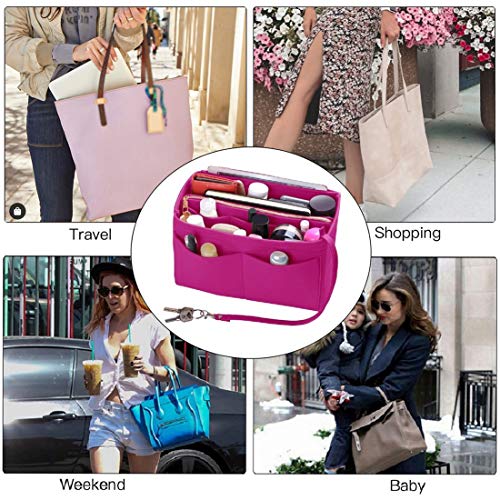 Purse Organizer Insert, Felt Bag organizer with zipper, Handbag & Tote Shaper, For Speedy Neverfull Tote, 5 Sizes