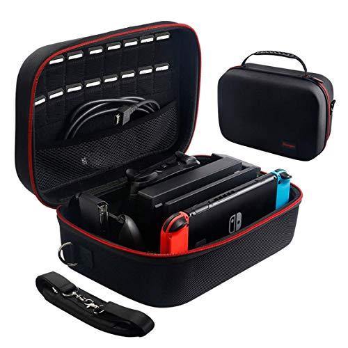 Large Carrying Storage Case for Nintendo Switch,Protective Travel Hard Shell Messenger Bag for Switch Console - JOY2ESpree
