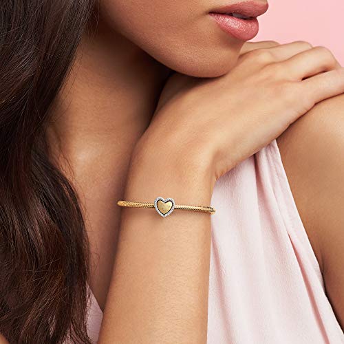 Pandora Jewelry In My Heart Split Heart Cubic Zirconia Charm in Pandora Shine and Sterling Silver - JOY2ESpree