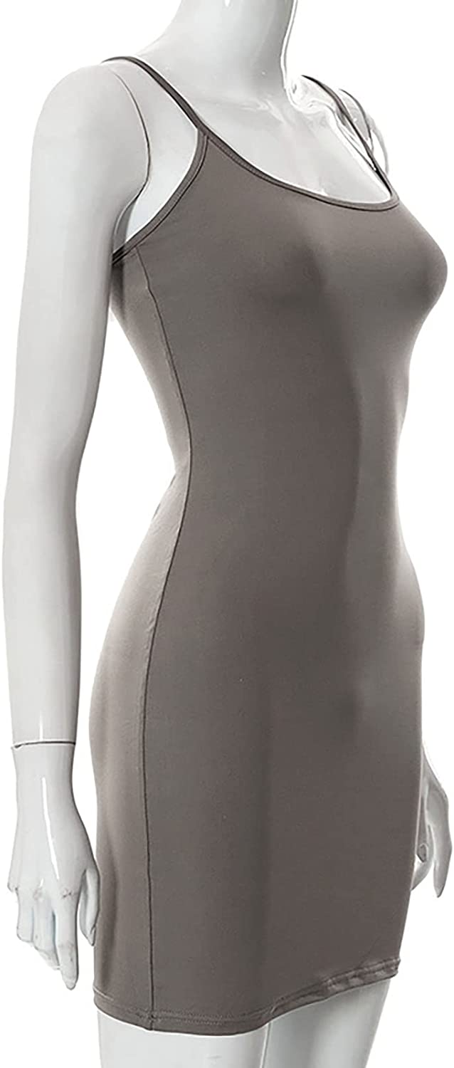 AnotherChill Women's Casual Lounge Slip Long Dress Sexy Sleeveless Backless Bodycon Maxi Dresses 2022 Spring Slim Elegant