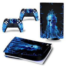 
                        
                          गैलरी व्यूवर में इमेज लोड करें, PS5 Skin Stickers Decal Full Body Vinyl Cover for Playstation 5 Console and Controllers (Disk Edition, Blue Skull) - JOY2ESpree
                        
                      