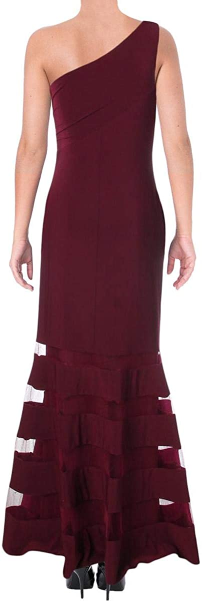 LAUREN RALPH LAUREN Womens Carilla One Shoulder Ruched Formal Dress