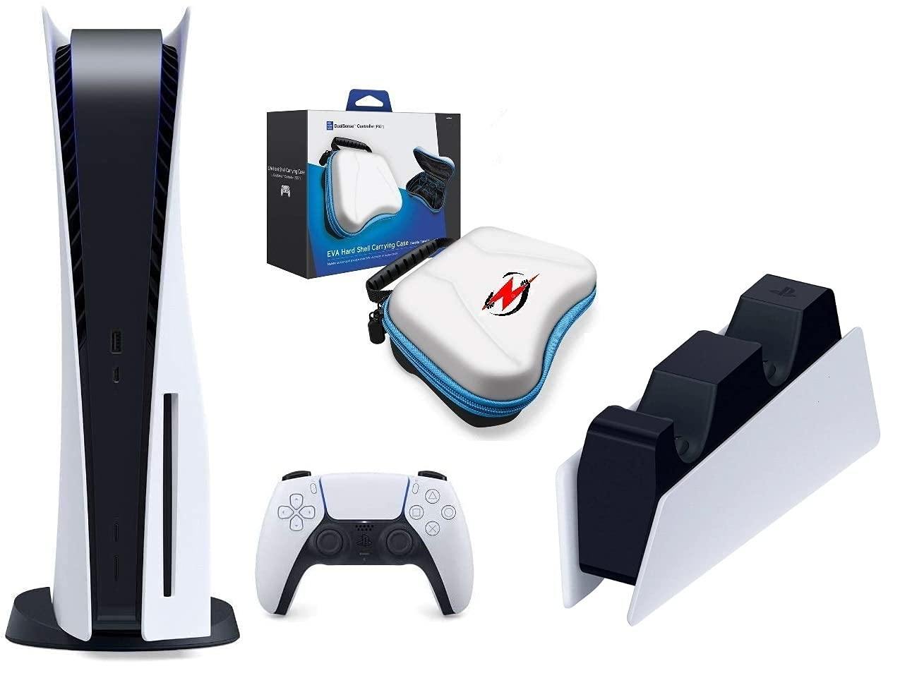 Powever 2021 Playstation Console PS5 Disk Version Including Controller ,Charger and Powever Controller Case - JOY2ESpree