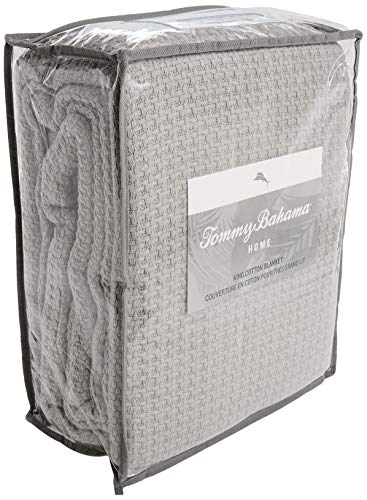 Tommy Bahama Bahama Coast Gray Cotton Blanket Pelicans
