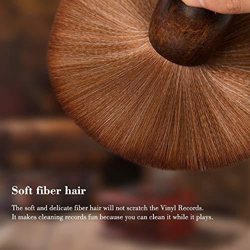 Carbon Vinyl Cleaning Brush, Soft Anti-Static Brush for Disc Cd LP Scratch Repair Dust Remover, Vinyl Record Cleaner Kits, Turntable Accessories - JOY2ESpree