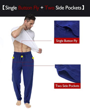 
                        
                          Muat gambar ke penampil Galeri, Bintangor Men's Sleep Pajama Pants 100% Cotton Knit Elastic Waistband Lounge Wear Long
                        
                      