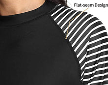 
                        
                          將圖片載入圖庫檢視器 CharmLeaks Women's Long Sleeve Rashguard UPF 50 Sun Protection Swimsuit Top Striped Swim Shirts
                        
                      