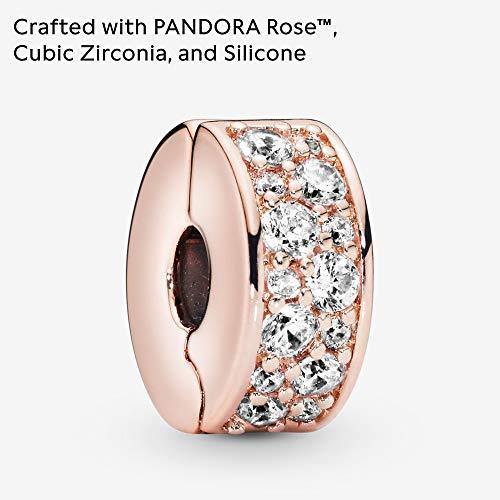 Pandora Jewelry Shining Elegance Clip Cubic Zirconia Charm in Pandora Rose - JOY2ESpree