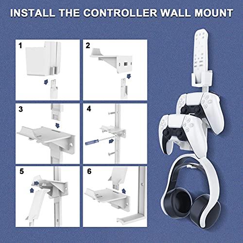 NexiGo PS5 Wall Mount Bundle - Wall Bracket for Playstation 5 Console (Disc & Digital) - JOY2ESpree