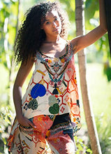 
                        
                          Load image into Gallery viewer, Camilla Kissing The Sun Long Back Scoop Neck Top
                        
                      