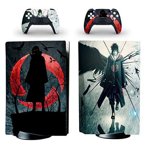 Decal Moments PS5 Standard Disc Console Controllers Full Body Vinyl Skin Sticker Decals for Playstation 5 Console and Controllers Uchiha Itachi - JOY2ESpree