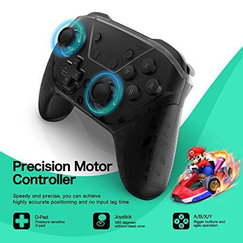 YCCTEAM Wireless Pro Controller Gamepad Compatible with Switch Support Amibo, Wakeup, Screenshot and Vibration Functions - JOY2ESpree