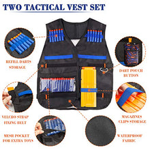 
                        
                          Muat gambar ke penampil Galeri, 2 Pack Kids Tactical Vest Kit for Nerf Guns Game N-Strike Elite Series Wars with Refill Darts, Reload Clips, Dart Pouch, Tactical Mask, Wrist Band and Protective Glasses for Boys ,Girls
                        
                      