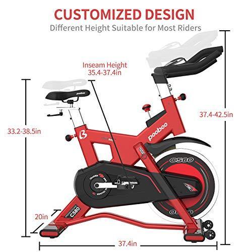 pooboo Exercise Bike Indoor, Belt Drive Cycling Bike Stationary - JOY2ESpree