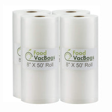 
                        
                          將圖片載入圖庫檢視器 Four FoodVacBags 8" X 50' Commercial Vacuum Sealer Rolls Food Storage Bags compatible with Foodsaver and Sous Vide cooking (200 feet) - JOY2ESpree
                        
                      